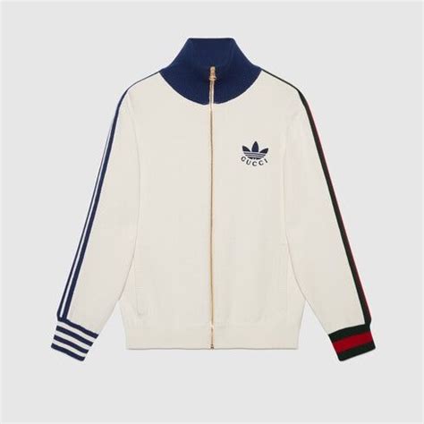 gucci adidas white jacket|Gucci jacket without hoodie.